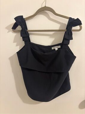 Wild Honey Black Bow-Tie Strap Camisole